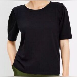LOFT Black Short Sleeve Tee